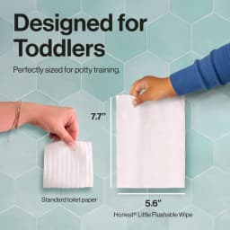 The Honest Company Little Flushables Plant-Based Wipes, 126 Count, Hypoallergenic, Safe to Flush - Thumbnail 8