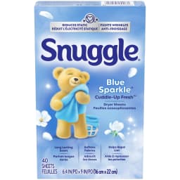 Snuggle Blue Sparkle Cuddle Up Fresh Dryer Sheets, 40 Count - Thumbnail 9