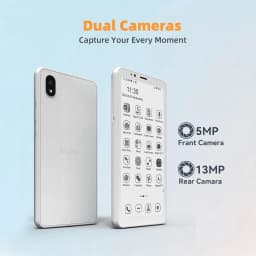 Bigme HiBreakS color E-Paper Smartphone, 5.84-Inch Android 14 Mobile Phone, 6GB+128GB, Octa-Core Processor, 3300mAh Battery, Dual Camera, 4G Connectivity, White - Thumbnail 3