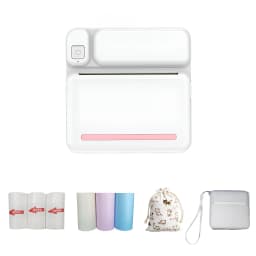 GJX Mini Thermal Bluetooth Photo Printers with 3 Rolls of Colored Paper, Multi-color, 6 Count - Thumbnail 2