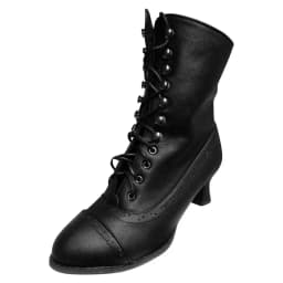 AXXD Women's Mid Calf Boots, Round Toe Mid Heel Casual Fall Winter Boots, Black, Size 42(US:9) - Thumbnail 4