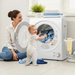 Ktaxon 1.6 cu ft Portable Compact Electric Dryer, High End Laundry Front Load Tumble Clothes Dryer Machine with Stainless Steel Tub & Simple Control - Thumbnail 5