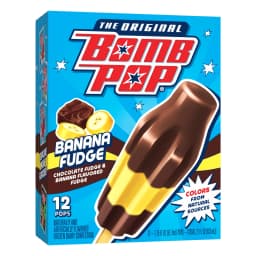Bomb Pop Banana Fudge Freeze Ice Pop, Frozen Freezer Dessert, 12 Pack - Thumbnail 9