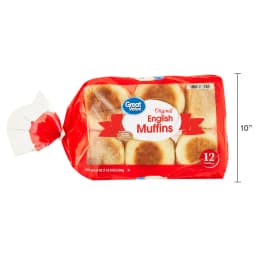 Great Value Original English Muffins, 24 oz Bag, 12 Count (Refrigerated) - Thumbnail 7