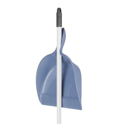 Sterilite Plastic Dustpan with Deep Basin, Handle Attaches to Broom Stick or Hangs on Wall, Indoor Floor Sweeping, Blue - Thumbnail 7