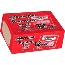 Maruchan Ramen Noodle Soup, Beef Flavor Instant Noodles, 3 oz, Pack - Thumbnail 3