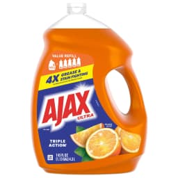 Ajax Ultra Liquid Dish Soap, Triple Action, Easy-Flip Cap, Orange Scent, 145 fl oz - Thumbnail 11