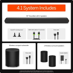 VIZIO 4.1 Soundbar with Dolby Atmos, Wireless Surround Speakers & Compact Subwoofer, QuickFit Compatible (SV410XW-0905) - Thumbnail 3