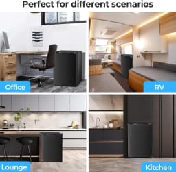 FREE VILLAGE 2.56 Cu.Ft Mini Fridge with Freezer,Small Refrigerators with 7 Adjustable Thermostat,Low Noise,Energy Saving,Compact Refrigerators - Thumbnail 4