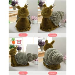 Coollooc 11'' Snail Dolls Soft Stuffed Animals Plush Toys Gifts for Kids Toddlers Birthday - Thumbnail 4