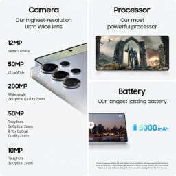 Samsung Galaxy S25 Ultra 256GB Unlocked Android Cell Phone with 200MP Camera, Titanium Blue - Thumbnail 6