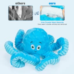 Xekoro Squeaky Dog Toys for Aggressive Chewers, Octopus-Tug of War Dog Toys for Large Breed Tough Interactive Stuffed Dog Chew Toys for Puppies Small - Thumbnail 7