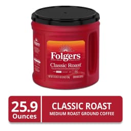 Folgers Classic Roast Ground Coffee, Medium Roast, 25.9 oz Canister - Thumbnail 2