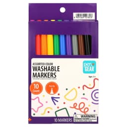 Pen+Gear Washable Markers, Fine Tip, Assorted Colors, 10 Count - Thumbnail 1