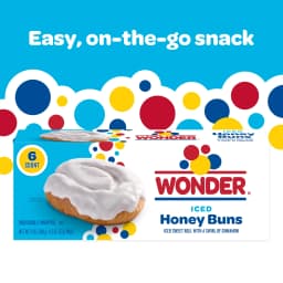 Wonder Iced Honey Buns, Individually Wrapped Iced Pastry Snacks, 10.5 oz, 6 Count - Thumbnail 4