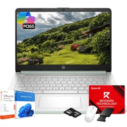 HP Everyday Laptop Computer for Student & Business • Intel Quad-Core CPU • 8G RAM • 128GB UFS+256GB SD Card • 1-Year - Thumbnail 1