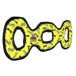 Tuffy Ultimate 3WayTug Yellow Bone Durable Squeaky Plush Dog Toy - Thumbnail 2