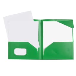 TXYRDXK 1Pc Plastic Folder with Pockets, Heavy Duty Folder with 4 Pockets for Office and Business, Four Pockets Folders with Business Card Holder - Thumbnail 1