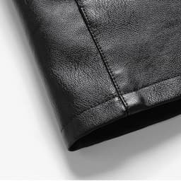 FYEGRE Men's Casual Leather Jacket Modern Stand Collar Lightweight Motorcycle Outerwear Short Style Soft Comfortable Fit For Daily Wear Black XXL - Thumbnail 8