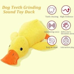 Mellow Dog Calming Duck, 2026 New Calming Duck Dog Toy, Calming Ducks Dog Toy, The Mellow Dogs Calming Pillow with Quacking Sound, Soft Stuffed Ducks - Thumbnail 3