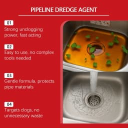 Cleaner Powerful Clog Remover Kitchen Bathroom Toilet Unclogging Wonder 100ml, Multicolor - Thumbnail 8