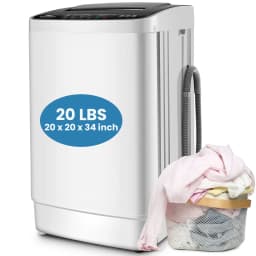 Adnoom Portable Washing Machine, 20lbs Portable Washer with 4 Wash Programs 4 Water Levels 3 Water Temperatures LED Display, Fully Automatic Washing - Thumbnail 1