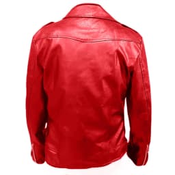 Zpanxa Men's Real Leather Jacket Genuine Cowhide Hooded Windproof Motorcycle Coat Long Sleeve Zippered Pockets Black Brown Outerwear - Thumbnail 4