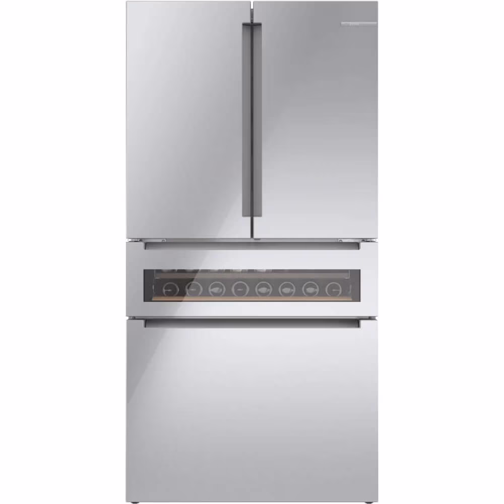 Bosch B36CL81ENG 20.5 Cu. Ft. Stainless Steel Counter-Depth 4-Door Smart Refrigerator - Thumbnail 1