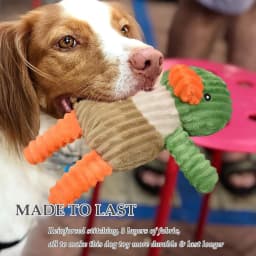 LECHONG Christmas Dog Toys for Small Dogs, 5 Pack, Stuffed Animal Squeaky Dog Toys for Medium and Large Dogs, Puppy Toys - Thumbnail 4