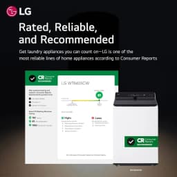 LG 5.3 cu ft High-Efficiency Top Load Washing Machine with Easy Unload Design - Thumbnail 3