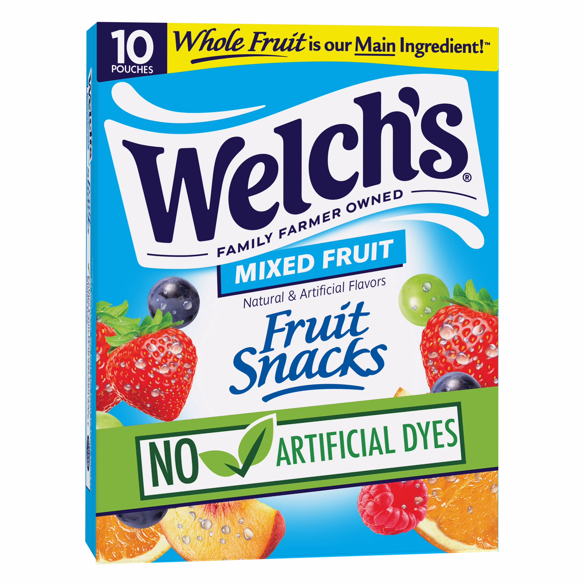 Welch's Fruit Snacks, Mixed Fruit, Soft Kids Snacks, 0.8 oz, 10 Count - Thumbnail 1