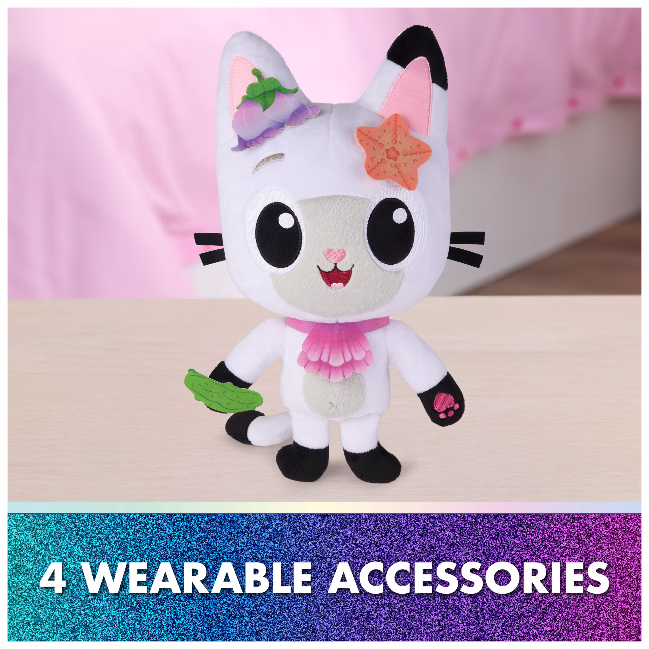 Gabby's Dollhouse: The Movie, Meow-mazing Interactive Pandy Paws Plush with Accessories for Kids 3 - Thumbnail 6