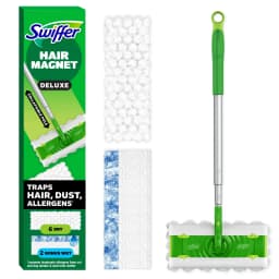 Swiffer Hair Magnet Deluxe Starter Kit, 1 pole, 6 Dry & 2 Wet Cloths - Thumbnail 1