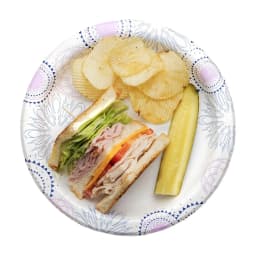 Great Value 8.5 Inch Disposable Paper Plates, 100 Count, Soak-Proof and Microwave Safe - Thumbnail 2