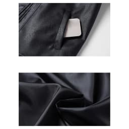 FRSASU Men's Vintage Stand Collar Leather Jacket Windproof Zip Pocket Casual Motorcycle Bomber Outwear Coat Black - Thumbnail 9