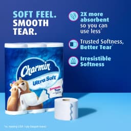 Charmin Ultra Soft Toilet Paper 12 Mega XL Rolls, 336 Sheets Per Roll - Thumbnail 2