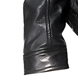 WREESH Men's Faux Leather Bomber Jacket Winter Coat, Motorcycle Style Zippered Jacket with Stand Collar - Thumbnail 5
