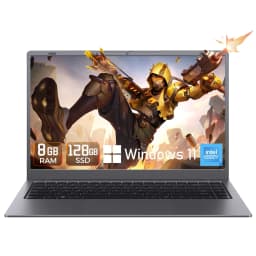 HYYUO Laptop Computer, 14inch FHD Display 8GB RAM 128GB SSD, Intel 6500Y 2 Cores, Windows 11 with Office 2024 - Thumbnail 1