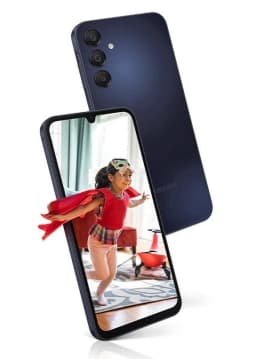 Restored Samsung Galaxy A15 5G A Series 128GB Unlocked Android Cell Phone with 50MP Camera, Blue Black (Refurbished) - Thumbnail 6