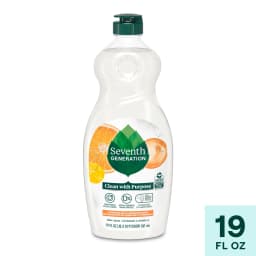Seventh Generation Dish Liquid Soap Clementine Zest Lemongrass Liquid Soap, 19 fl oz - Thumbnail 2