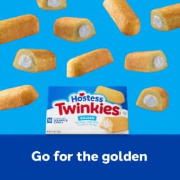 Hostess Twinkies Snack Cakes, Golden Vanilla Sponge Cake with Creme Filling, 10 Count, 13.58 oz Box - Thumbnail 2