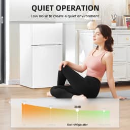 FREE VILLAGE 2.45 Cu.Ft Mini Fridge with Freezer,Compact Mini Refrigerator with Double 2 Door,Adjustable Temperature,Full Size - Thumbnail 5