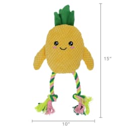 Vibrant Life Summer Plush Pineapple Dog Toy with Squeaker, Chew Level 2 - Thumbnail 5
