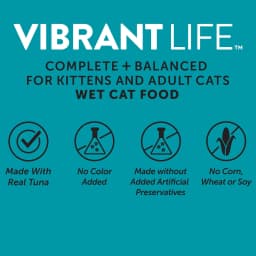 Vibrant Life Tuna Cuts in Gravy Wet Cat Food, Grain-Free, 2.64 oz Premium Portions Split Tray - Thumbnail 5