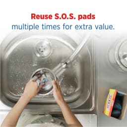 S.O.S Steel Wool Dish Scrubber Pads, 10 Pack - Thumbnail 5