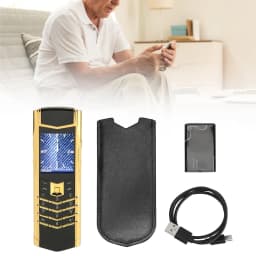 M Buder Straight Board Mobile Phone 1.5in / 3.81cm 2G Network Dual Standby 2600mAh Battery for Elderly Students Seniors Unlocked Cell Phone Device Black Gold Edition V10 Model - Thumbnail 4