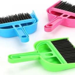 Mini Broom and Dustpan Set,Pet Cats Puppy Toilet Cleaning Kit Dust Pan - Portable Cleaning Tool with Hand for Office,Home,Desk,Shelf,Floor,Bed,Car - Thumbnail 4
