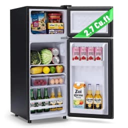 DEMULLER 2.7 Cu.ft Mini Refrigerators Mini Fridges with Freezer Double Door for Room,Apartment - Thumbnail 1