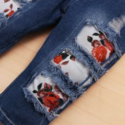 Infant Baby Girl Clothes Baby Girl 2PCS Outfits Long Sleeve Ruffle Collar Top Jeans Pants Set Wine Red 6-9 Months - Thumbnail 8
