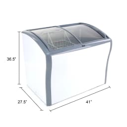 Avanti 9.5 cu. ft. Commercial Glass Top Freezer or Refrigerator, in White (CFC836Q0WG) - Thumbnail 3